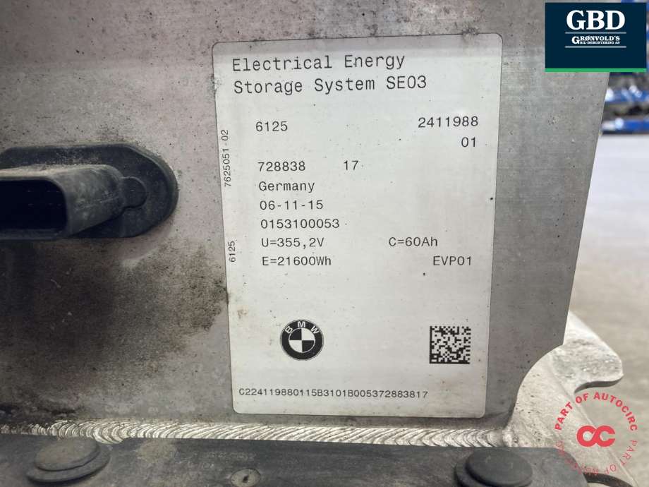 Used EV Battery Pack - BMW i3, 2013-2022 - 60AH - Image 8